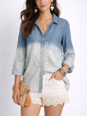 Bella Dahl Dip Dye Chambray Shirt